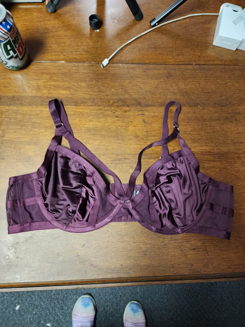 Torrid Size 1 Women's Satin Underwire Bra - Deep Plum
